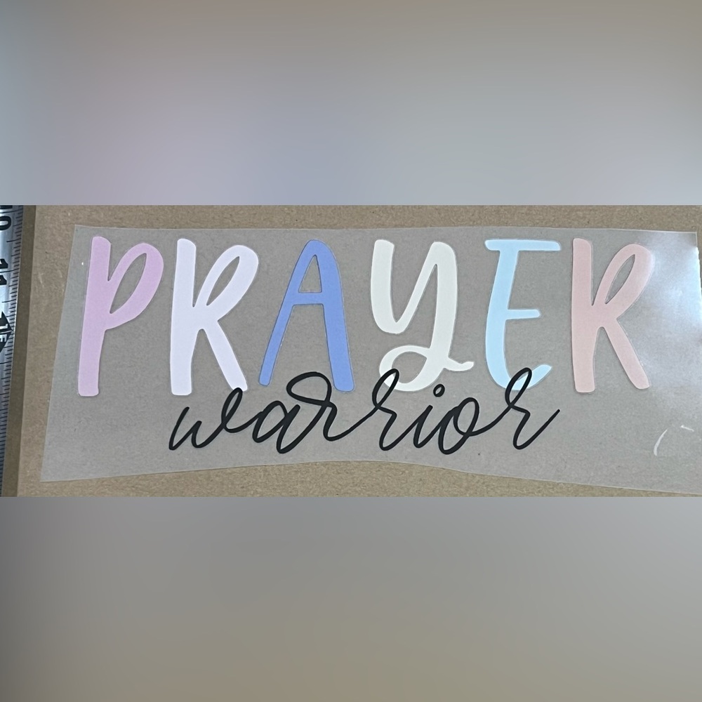 Gray and Blue Lettering DTF transfer